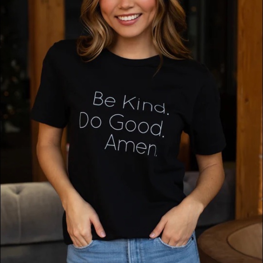 Panache - Be Kind. Do Good. Amen. Tee NWT